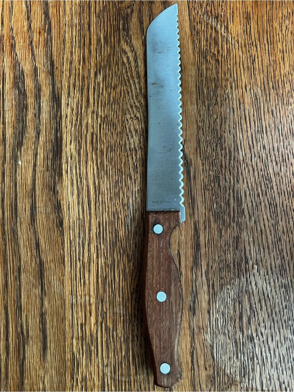 Ekco Flint Serrated Bread Knife Stainless Steel with Wood Handle